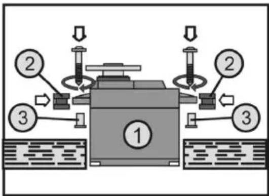 Reely HT-6 - d) Montaż serw - 1