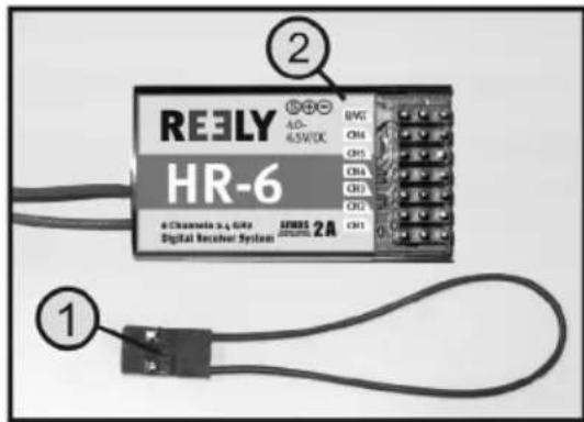 REELY HR-6 4-Chromosome 3.4 GHz Digital Receiver System SPDRS 2A 1 ① ② BMC 4.0- 6.5V/DC CH4 CH5 CH6 CH7 CH8 CH9 CH10 CH11 CH12 CH13 CH14 CH15 CH16 CH17 CH18 CH19 CH20 CH21