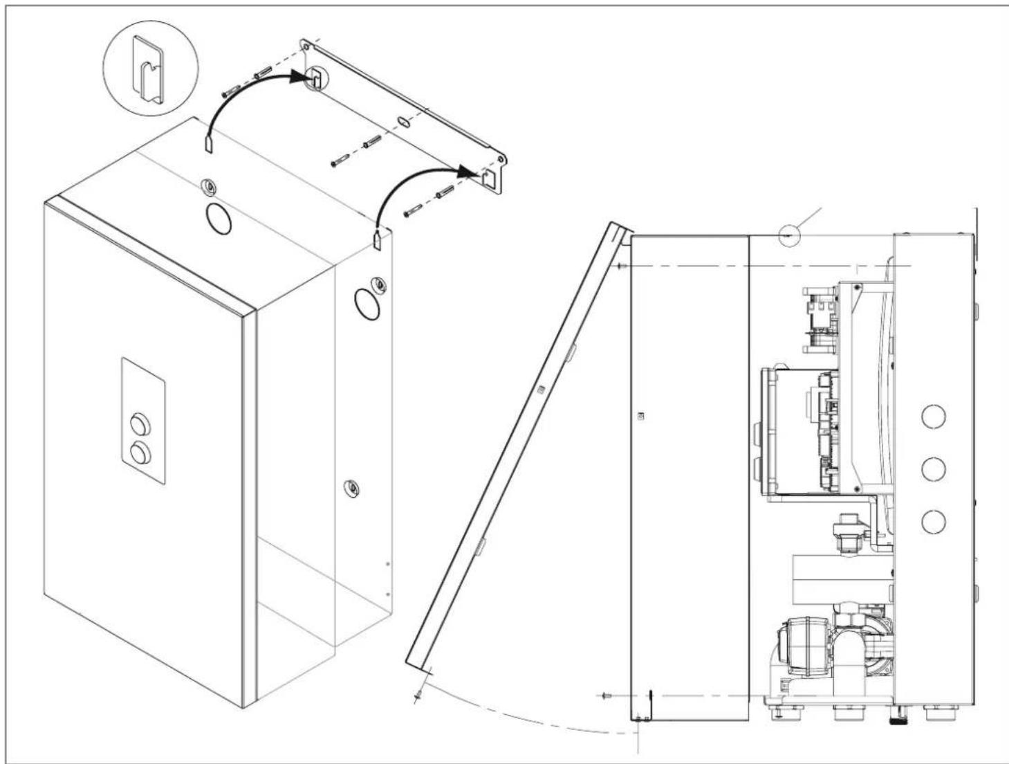 KOSPEL HPM2.Z-23 - Minimalne odstępy przy module wewnętrznym - 2