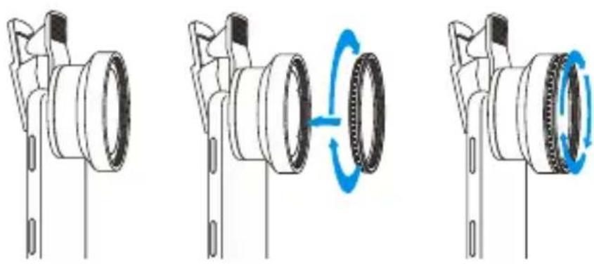 APEXEL APL-37UV-7G - Do obiektywu szerokokątnego 0,45x i zestawu filtrów 52 mm - 1