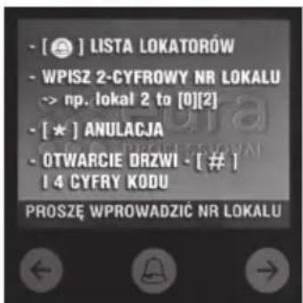 Eura VMA-27A5 - WYWOŁANIE LOKATORA I DOSTĘP DO POSESJI - 2