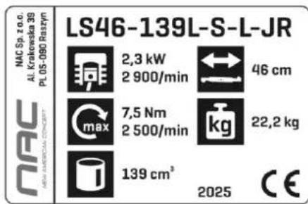 NAC LS46-139L-S-L-JR - Inne oznaczenia na maszynie - 1