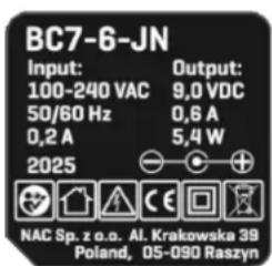 NAC PRB72-B20-JN - Inne oznaczenia na maszynie - 3