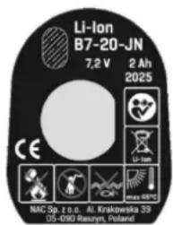NAC PRB72-B20-JN - Inne oznaczenia na maszynie - 2
