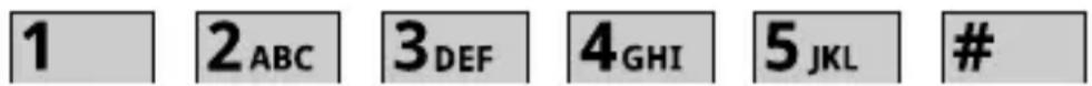 1 2ABC 3DEF 4GHI 5JKL #