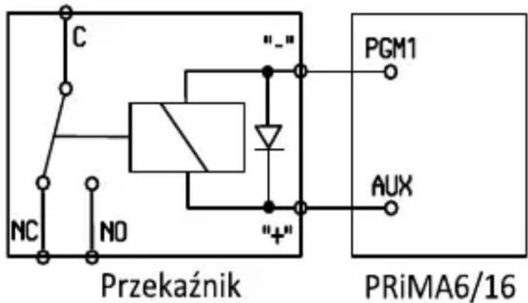 Genevo PRiMA EXT-Z8 - Podłączanie przekaźnika - 1