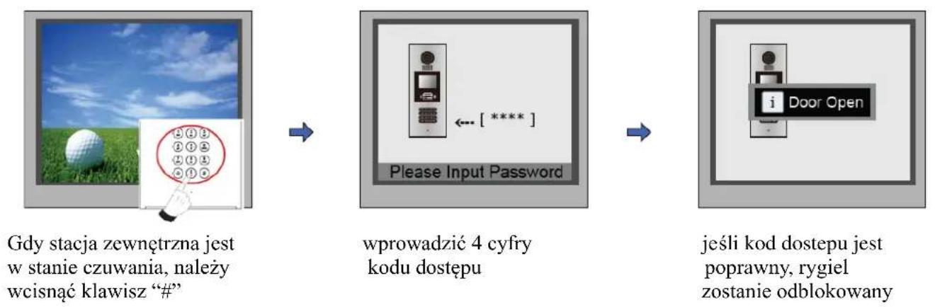 Eura VMA-71A5 - Obsługa wejścia na posesję za pomocą kodu dostępu - 2