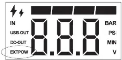 IN USB-OUT 0.8.8 BAR DC-OUT 0.8.8 PSI EXTPOW MIN V