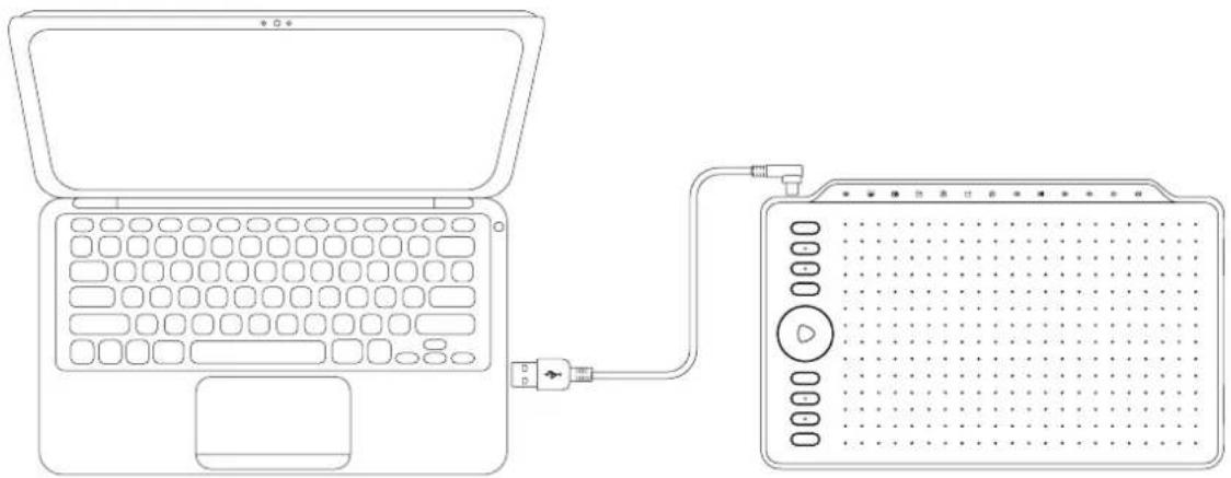 GAOMON M1220 - Podłączenie Tabletu - 1