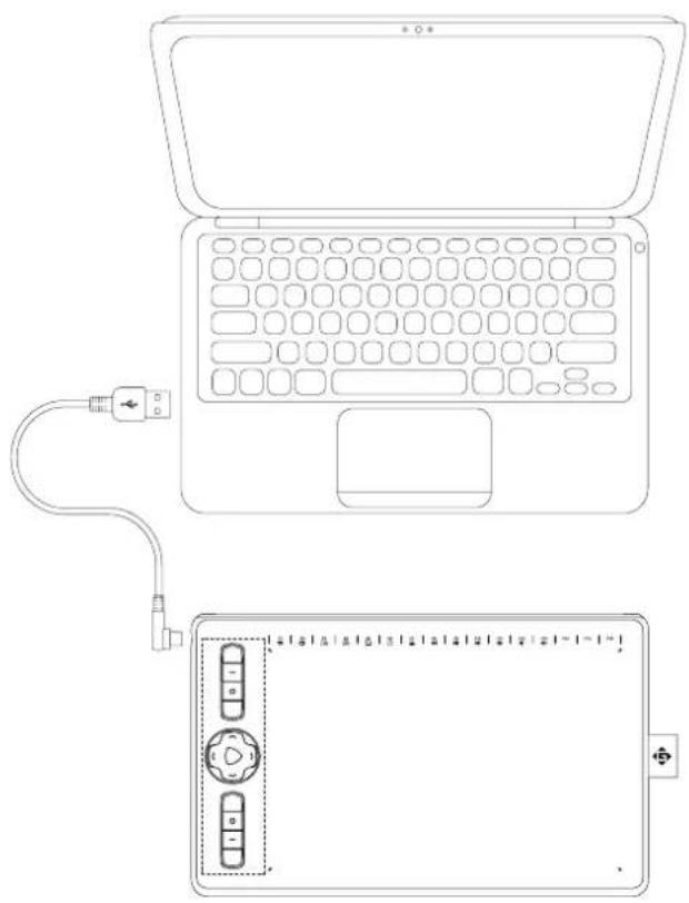 GAOMON M1230 - Podłączenie Tabletu - 1
