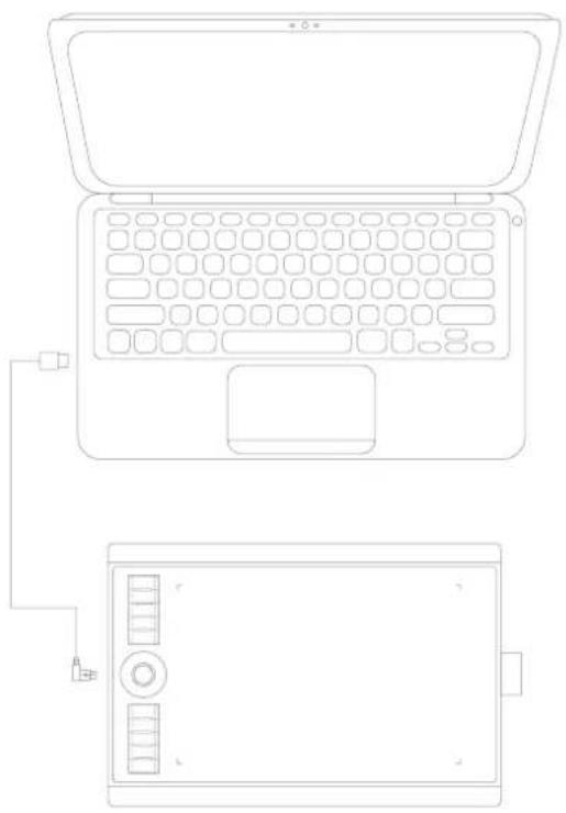 GAOMON M10K Pro - Podłączenie Tabletu - 1