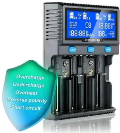 EverActive UC4200 - Ładowarka do akumulatorków cylindrycznych Li-ion oraz Ni-MH everActive UC-4200 - 2