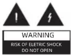 WARNING RISK OF ELETRIC SHOCK DO NOT OPEN