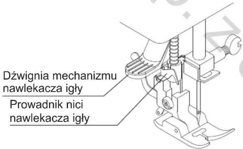 Dźwignia mechanizmu nawlekacza igły Prowadnik nici nawlekacza igły