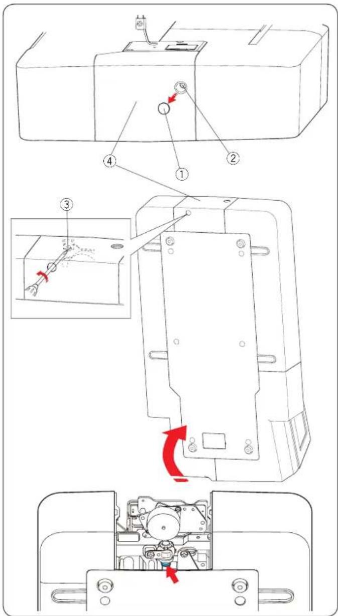 JANOME Artistic Digitizer Jr - Nasmaruj igielnicę, drążek stopki i szarpak. - 3