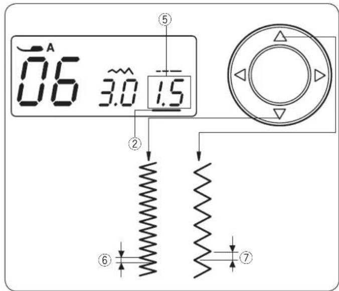 JANOME 5060DC - • Regulacja szerokości ściegu - 1