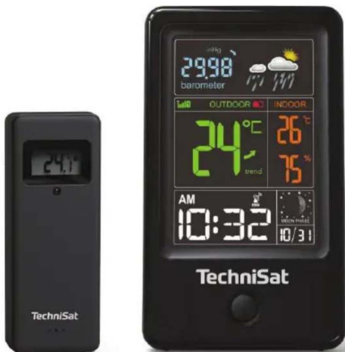 29.98 barometer INHg OUTDOOR INDOOR 24°C 26°C 24- trend 75% AM 10:32 10/31 TechniSat