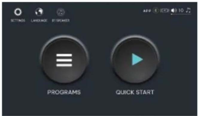 SETTINGS LANGUAGE BY SPEAKER PROGRAMS QUICK START