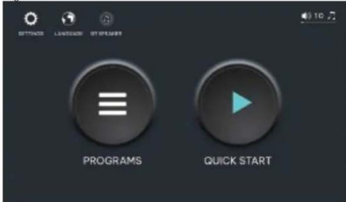 SETTINGS LANGUAGES ST SPEAKER PROGRAMS QUICK START