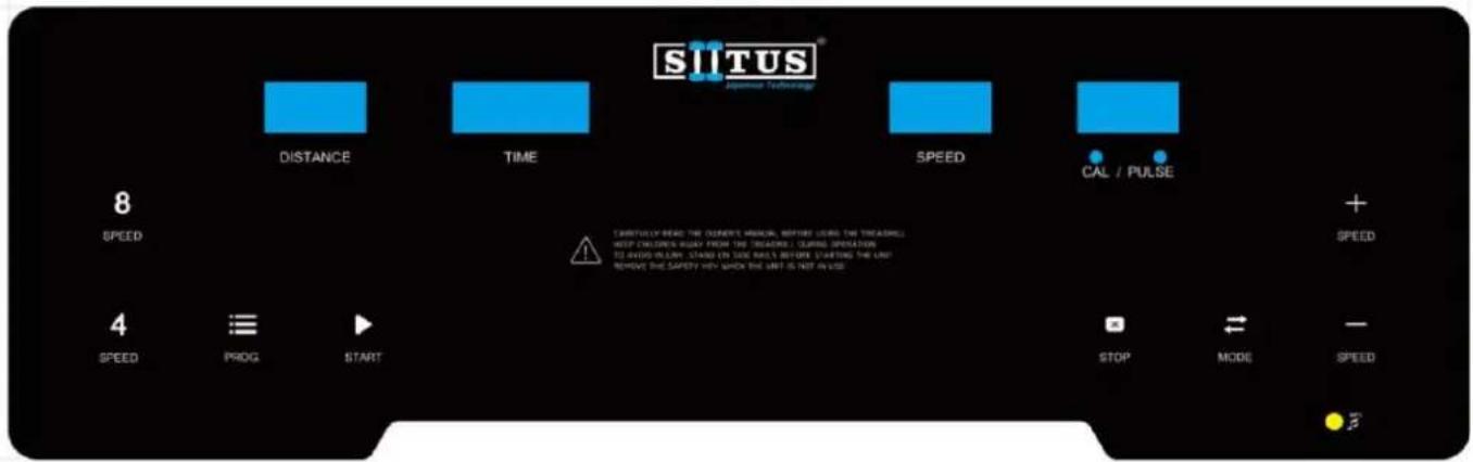 SIITUS Japanese Technology DISTANCE TIME SPEED CAL / PULSE 8 SPEED 4 SPEED PROG START STOP MODE SPEED START STOP MODE -