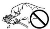 EIZO FlexScan S2411WM - Do not touch the plug with wet hands. - 1