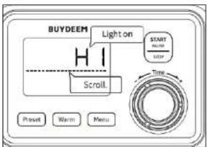 BUYDEEM Light on START Scroll Time Preset Warm Menu
