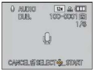 PANASONIC Lumix DMC-FT1EG-G - Press ◀/▶ to select the picture and then press [MENU/SET] to start audio recording. - 1