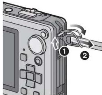 PANASONIC Lumix DMC-FT1EG-G - Attaching the hand strap - 2
