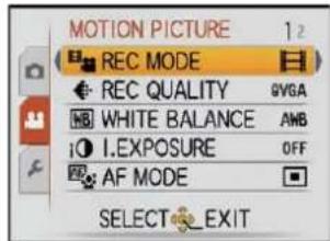 PANASONIC Lumix DMC-FT1EG-G - Changing [REC MODE] and [REC QUALITY] - 2