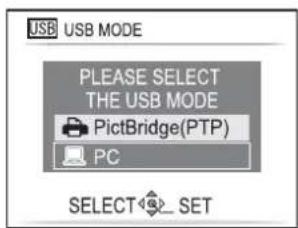 PANASONIC Lumix DMC-FT1EG-G - Press ▲/▼ to select [PictBridge(PTP)], and then press [MENU/SET]. - 1