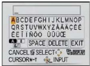 PANASONIC Lumix DMC-FT1EG-G - Press ▲/▼/◄/► to select text and then press [MENU/SET] to register. - 1