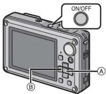 PANASONIC Lumix DMC-FT1EG-G - Press and hold down the ON/OFF button. - 1