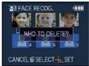 PANASONIC Lumix DMC-FT1EG-G - ■ Deleting information for registered faces - 1