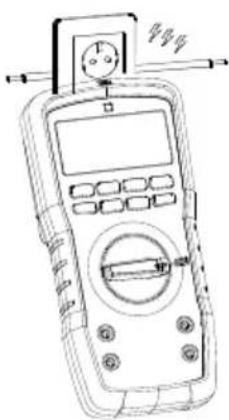 VOLTCRAFT VC-480 - Przeprowadzanie funkcji NCV (bezdotykowe wykrywanie napięcia prądu przemiennego) - 3