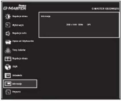 IIYAMA G-MASTER GB3266QSU-B1 - Informacje Display Information - 1
