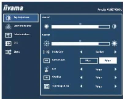 IIYAMA ProLite XU2793HS-B4 - Regulacje obrazu Picture Adjust - 1