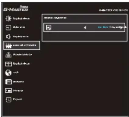 IIYAMA G-Master GB2570HSU-B1 - Zapisz ust. użytkownika Store User Setting - 1