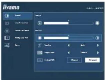 IIYAMA ProLite T2454MSC-B1AG - ZAWARTOŚĆ MENU REGULACJA - 2