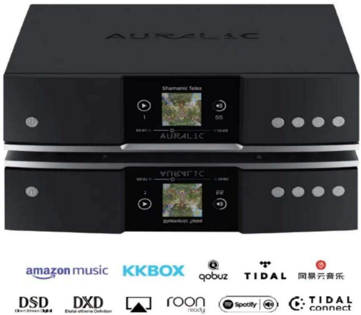 AURALIC Shamanic Tales 1 55 06:01 01 —— AURALIC =13.00 AMALIC 22 SARATI CINEMA AMALIC QOBuz TIDAL 网易云音乐 amazon music KKBOX qobuz TIDAL DSD DXD Direct Stream Digital Digital eExtreme Definition roon ready Spotify | Spotify | TIDAL connect