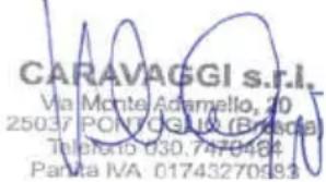 CARAVAGGI s.r.l. Via Monte Adamello, 20 25037 PONTOGLIX (Brosco) Telefors 030.7470483 Panta IVA 01743270983