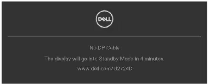 DELL UltraSharp U2724D - Komunikaty ostrzeżeń OSD - 9