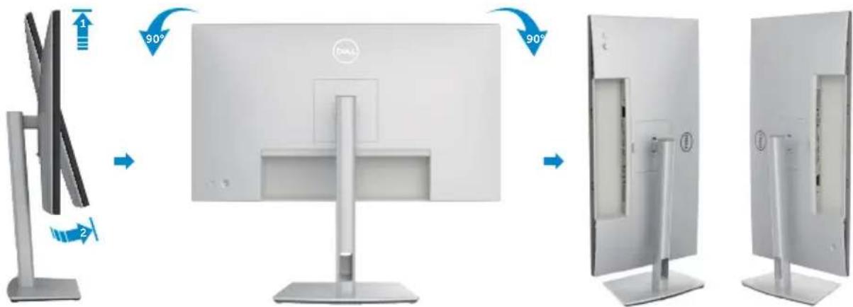 DELL UltraSharp U2724D - Obracanie wyświetlacza - 1