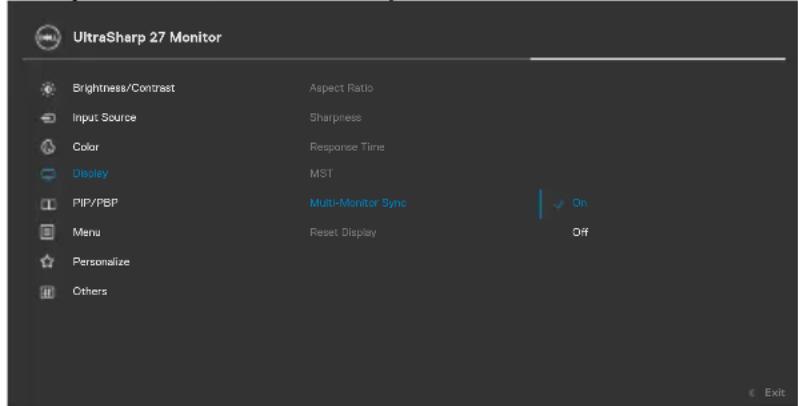 DELL UltraSharp U2724D - Ikona Menu i podmenu Opis - 1