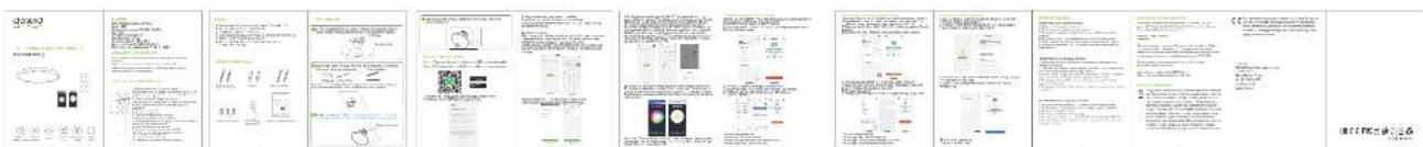 Scanned document page with multiple product descriptions and images, including QR codes, packaging materials, and product images.