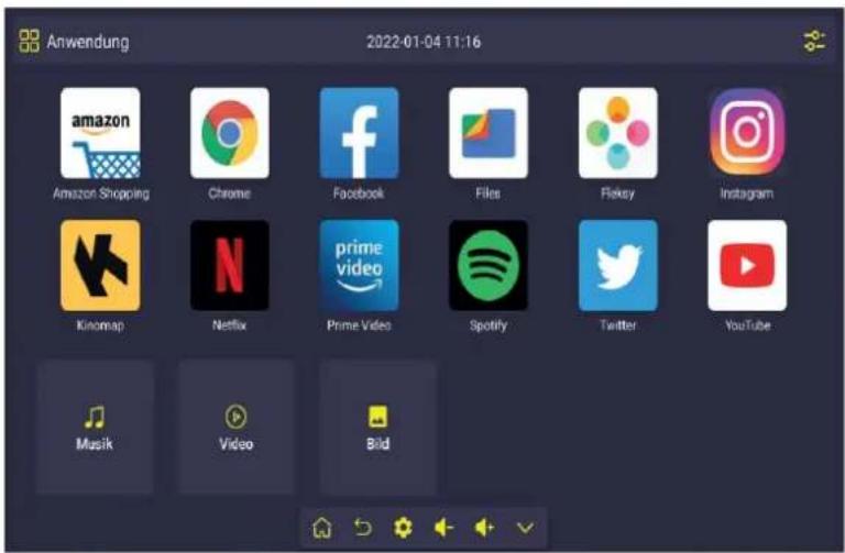 Anwendung 2022-01-04 11:16 Amazon Amazon Shopping Chrome Facebook Files Flekey Instagram Kinomap Netflix Prime Video Spotify Twitter YouTube Musik Video Bild