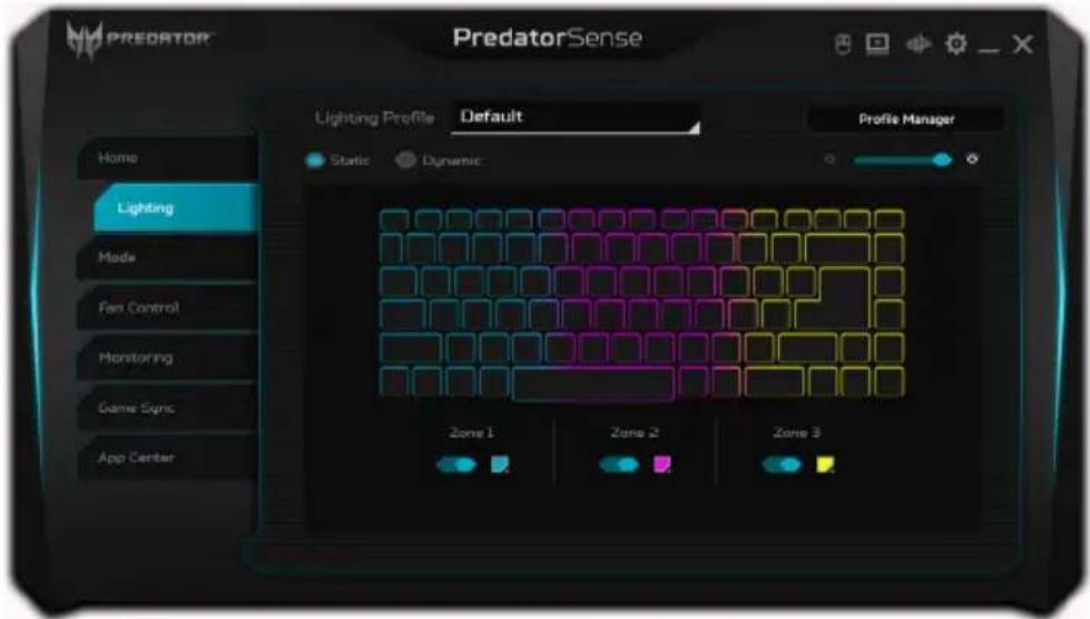 PREDATOR Triton 300 SE - Zmiana podświetlenia klawiszy - 1