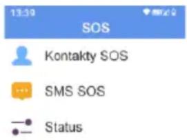 13:30 SOS Kontakty SOS SMS SOS Status