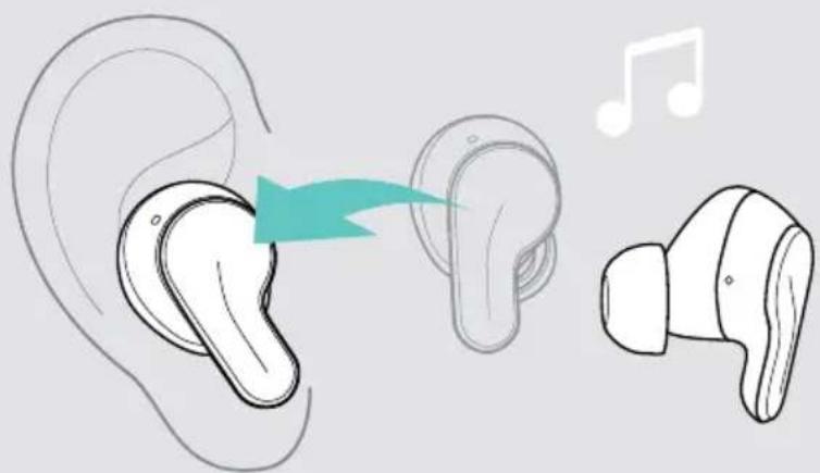 SENNHEISER ADAPT E1 - Sterowanie za pomocą czujnika wykrywania noszenia - 3
