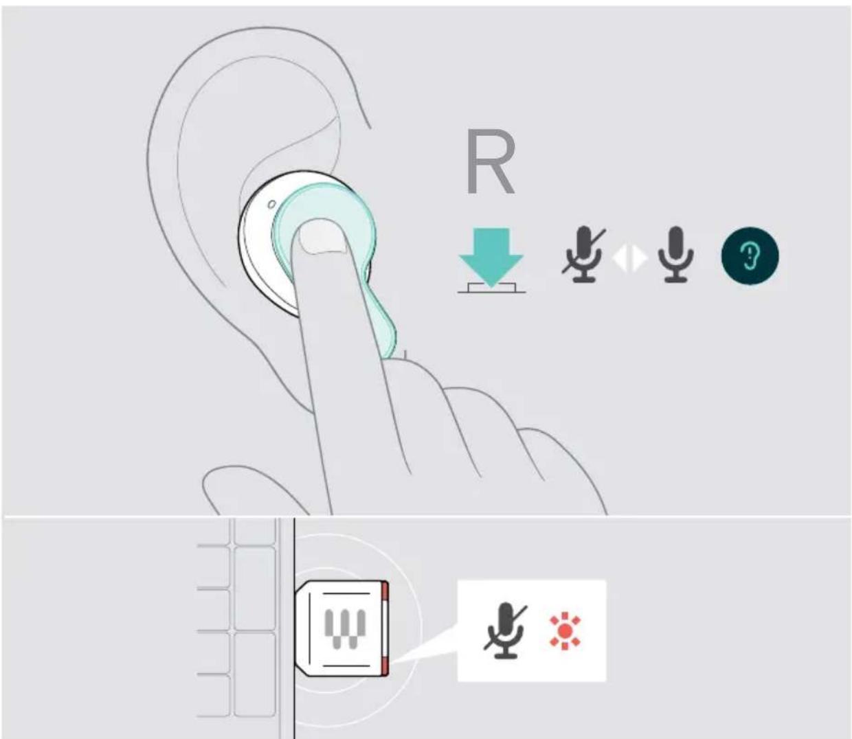 SENNHEISER ADAPT E1 - Wyciszanie mikrofonów słuchawek - 1