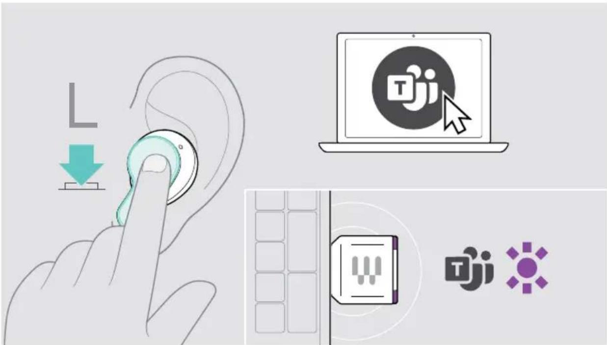 SENNHEISER ADAPT E1 - Wywoływanie Microsoft® Teams - 1